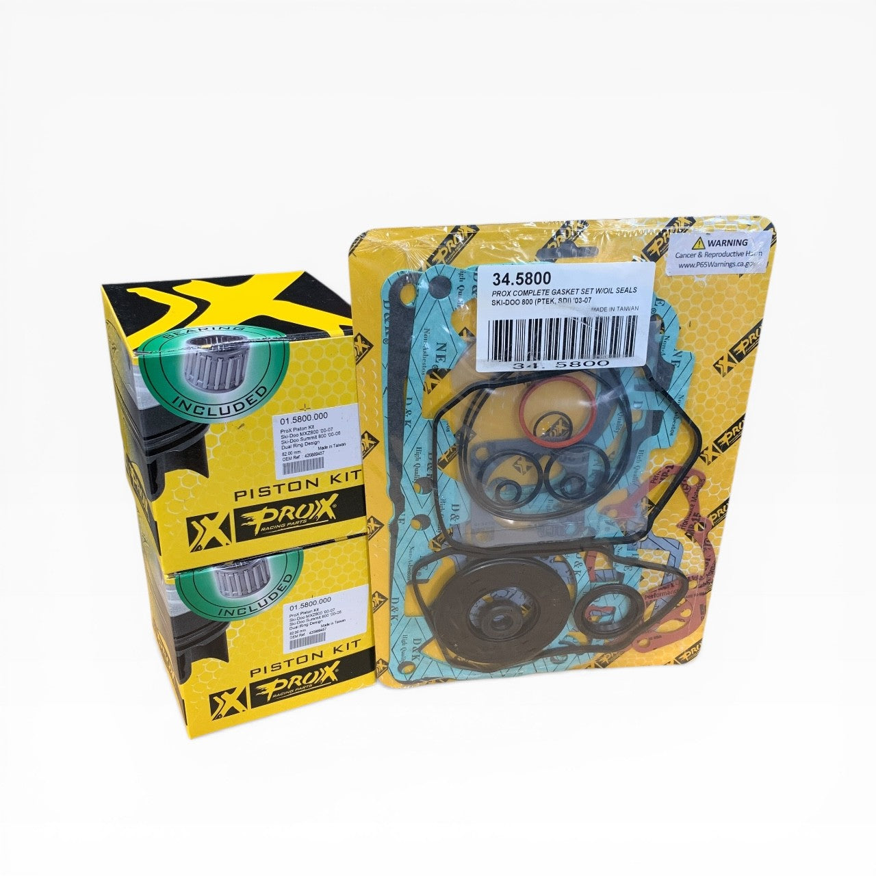 SkiDoo Rev 800 ProX Dual Ring Piston Kit with Gasket and Oil Seals
