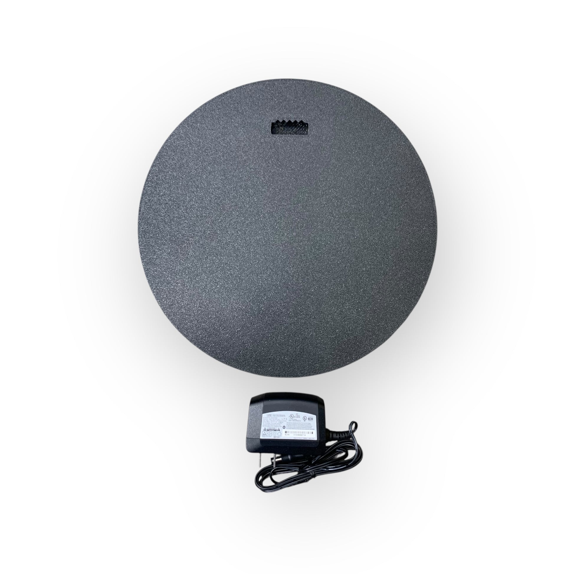 Back of LED indoor BRP sign with power adaptor