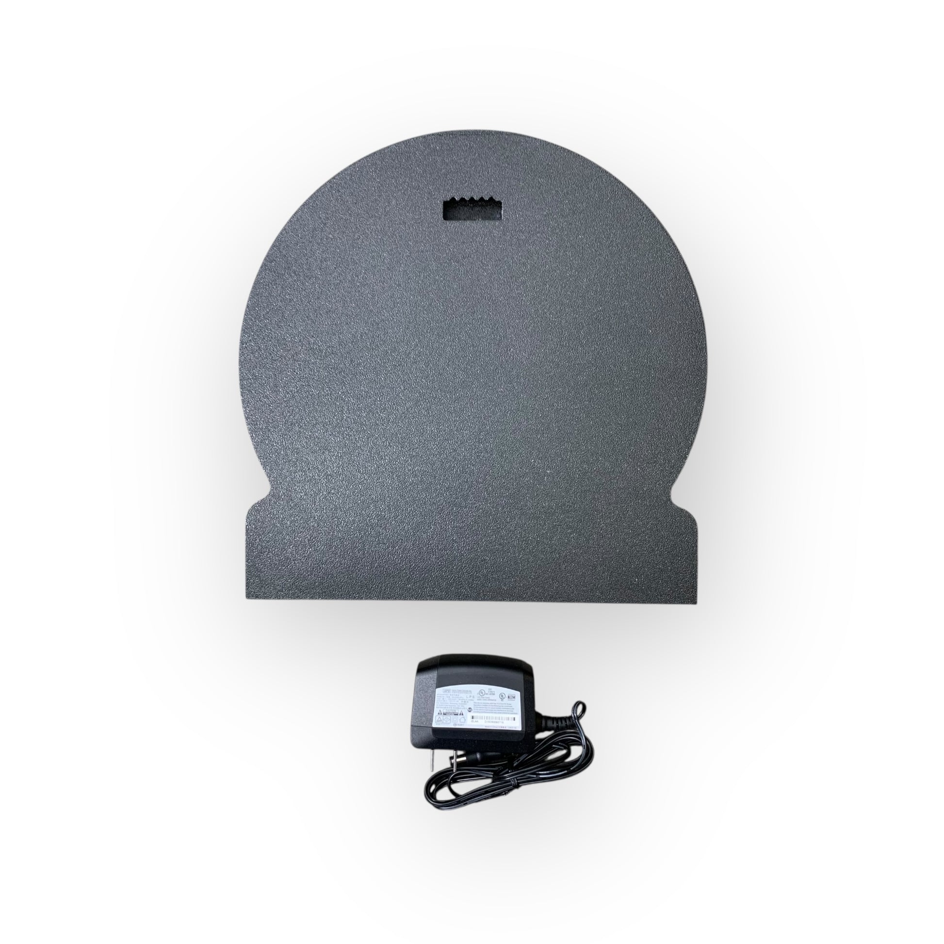 Back of led indoor sign with power adaptor