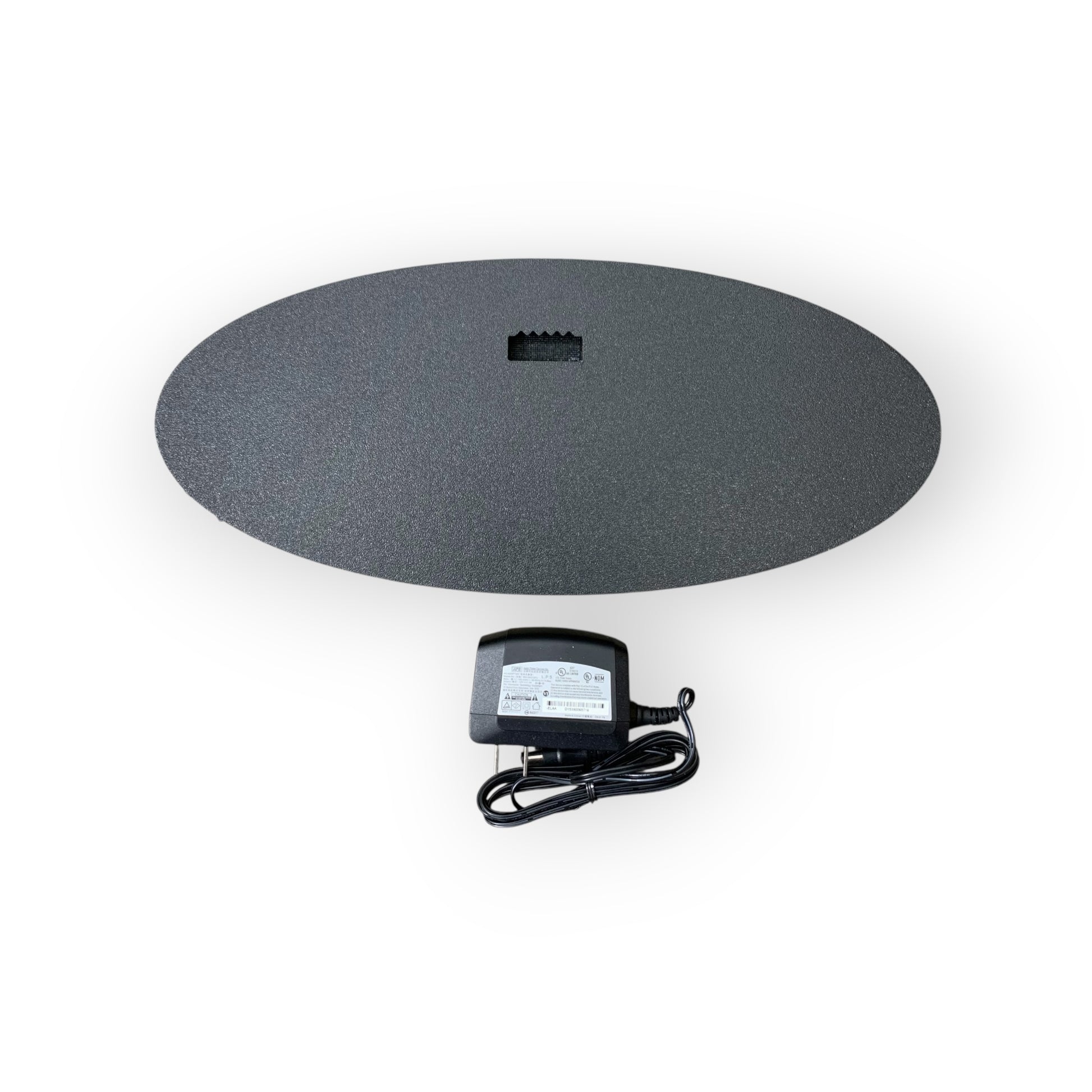 Back of Canam led indoor sign with power adaptor