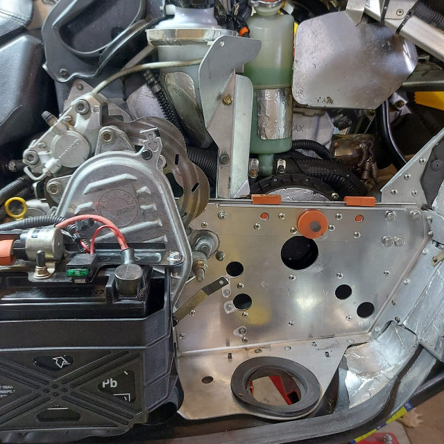 SkiDoo Rev Exhaust Side Bulkhead Braces Installed