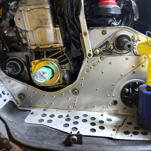 SkiDoo Rev PTO Side Bulkhead Brace Installed