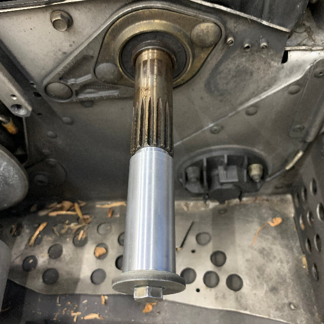 TEAM clutch spacer shown installed on jack shaft without secondary clutch installed. 
