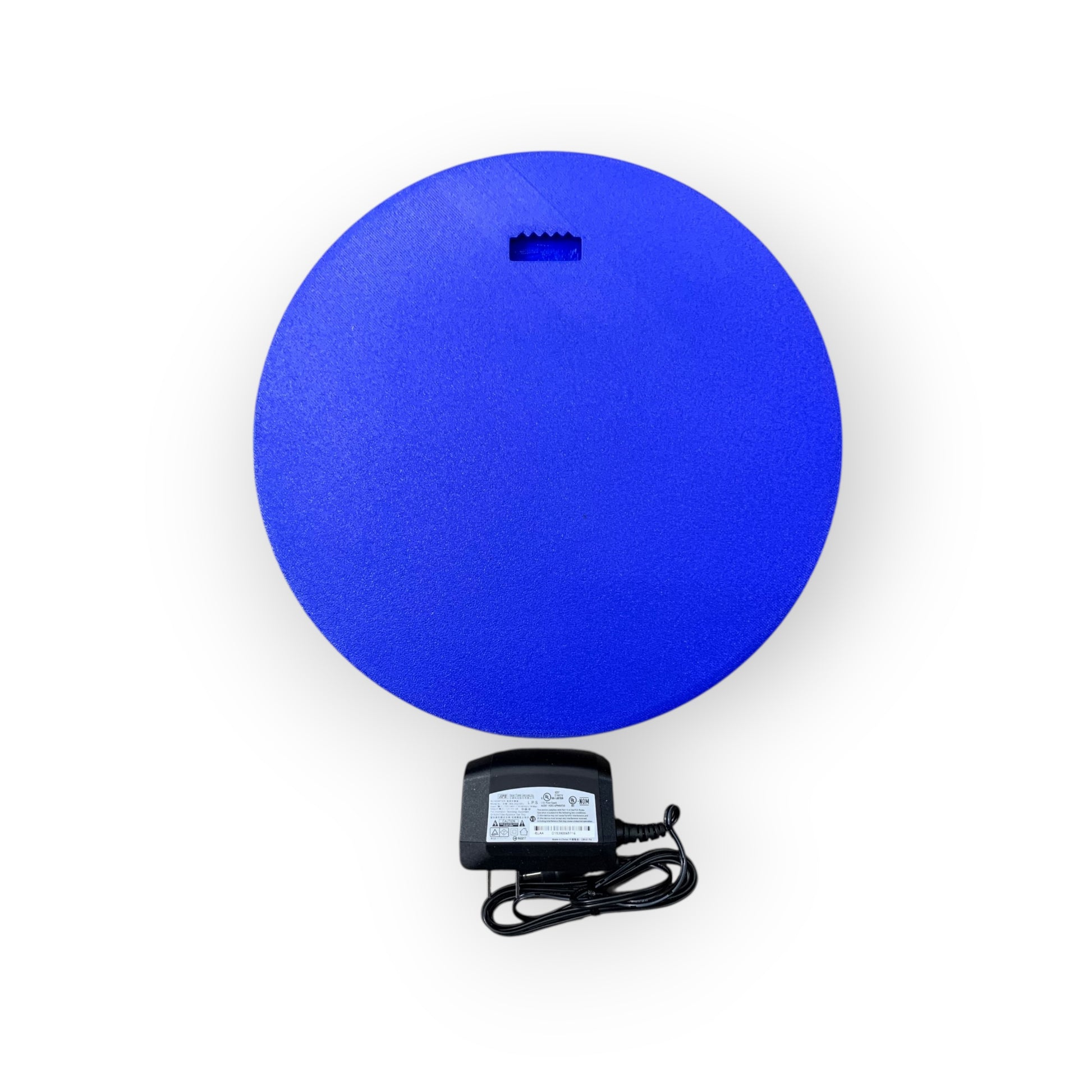 Back of led indoor sign with power adaptor