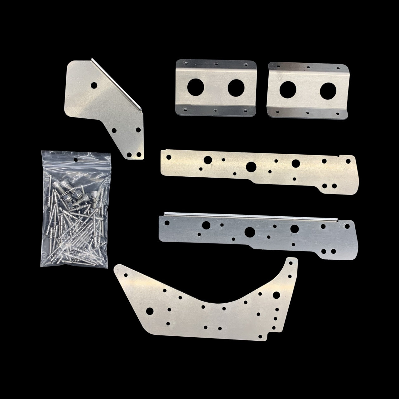 SkiDoo Rev bulkhead and nun brace kit on a black background