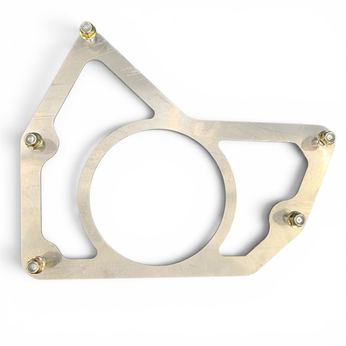 Ski-Doo XP Chain Case Mounting Plate 518325816 with Nuts on white background