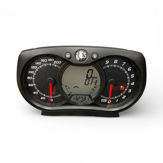 Black SkiDoo XP Gauge Cluster 515176666 on a white background